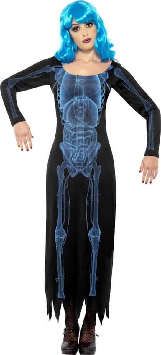 Halloween X-ray skelet kostuum voor dames - Verkleedkleding - Large (44-46)