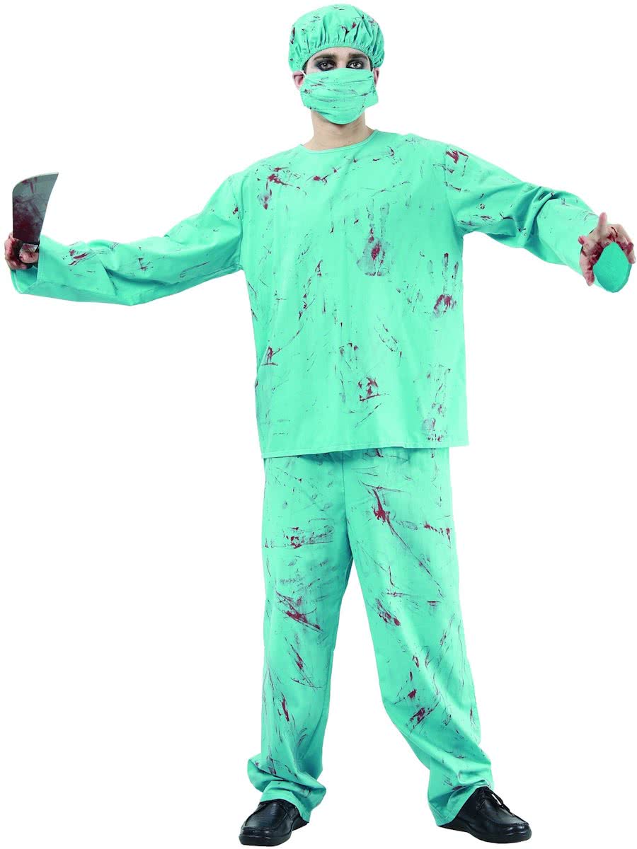 Halloween Zombiechirurgenkostuum voor mannen - Verkleedkleding - Maat M