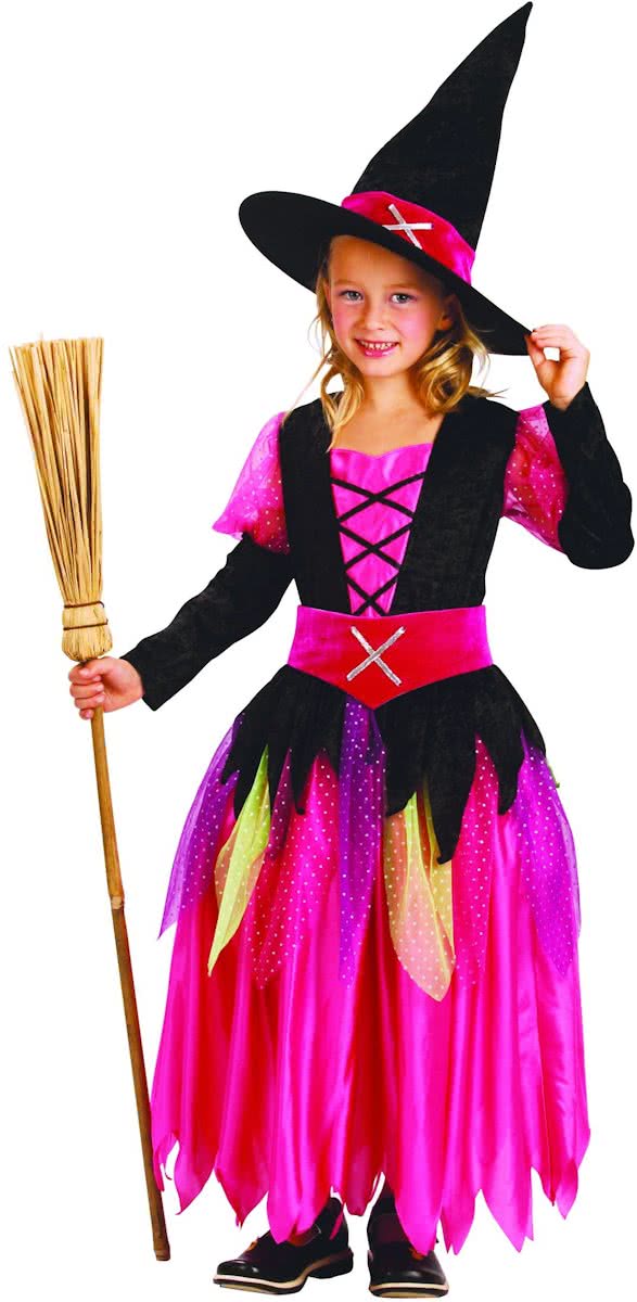 Halloween heksen kostuum voor meisjes - Verkleedkleding - 116/128