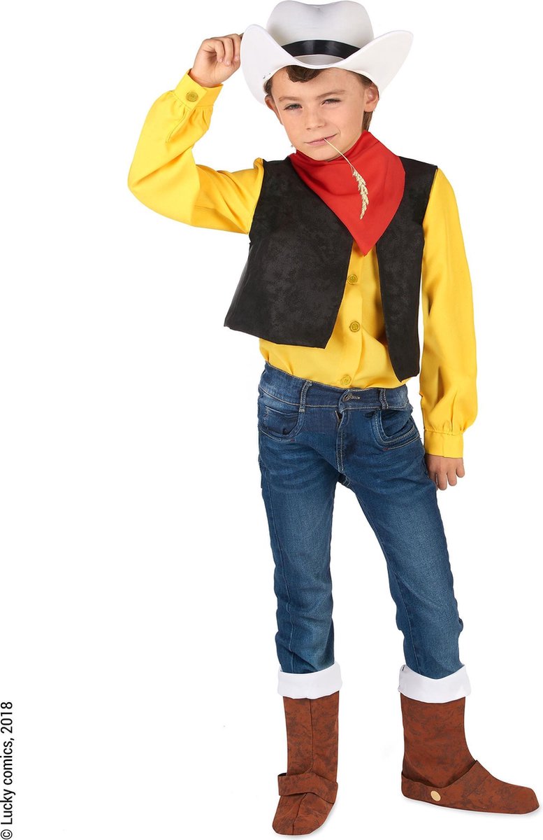 LUCIDA - Lucky Luke kostuum voor kinderen - XL 140-160 cm (13-14 jaar) - Kinderkostuums