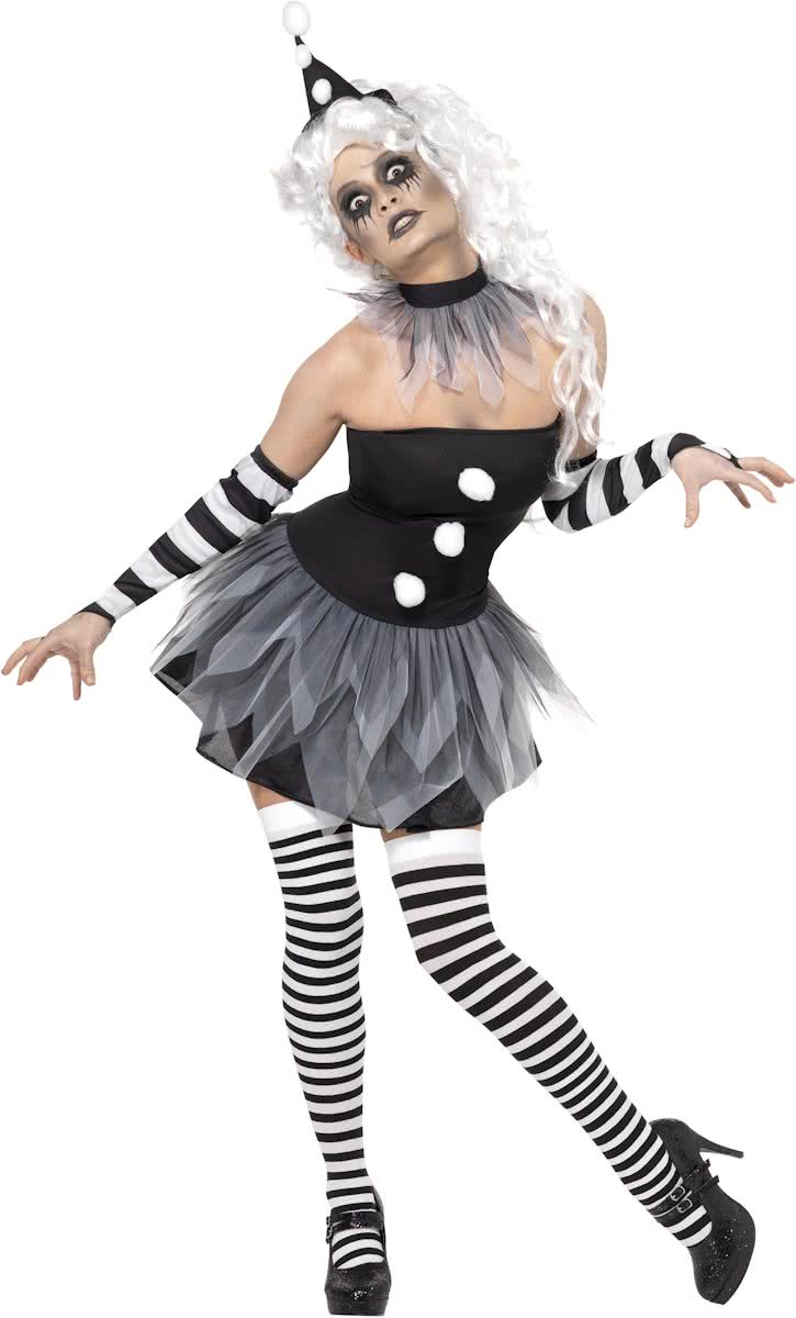 Sexy Halloween-Pierrot pakje voor dames - Verkleedkleding - maat 44-46