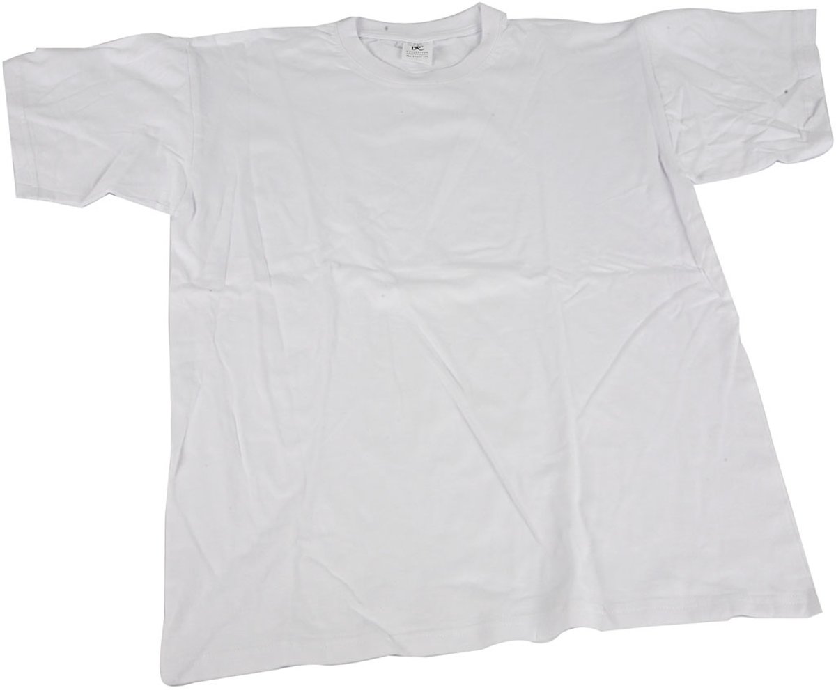 T-shirt, afm XX-large , wit, ronde hals, 1 stuk