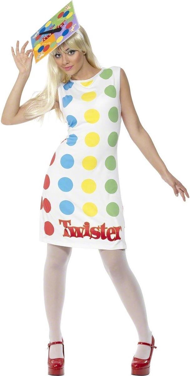 Twister ™ (MB) Carnaval / Verkleed kostuum voor dames - Verkleedkleding - Large Jurk + Hoofddeksel