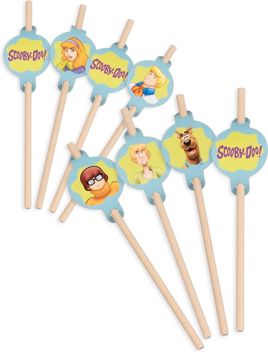   - 8 Scooby-Doo rietjes 20 cm - Karton