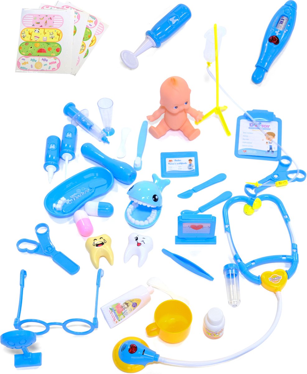  - Dokterskoffer blauw 39-delig