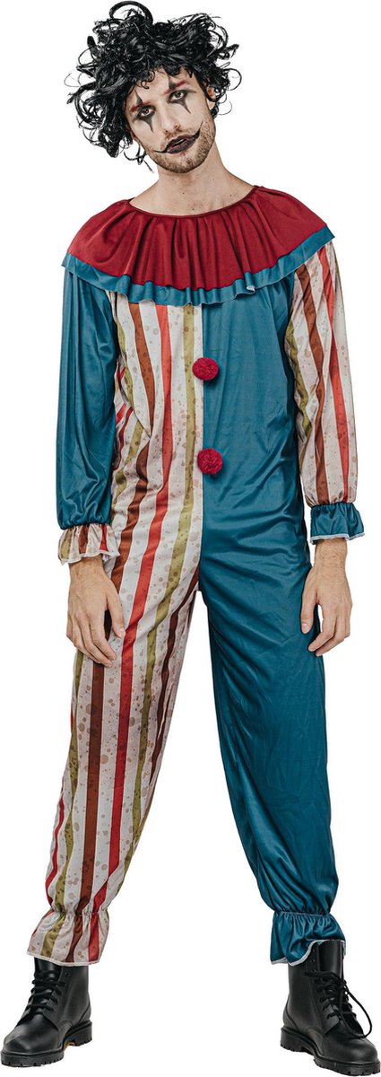   - Gekleurd Halloween clownskostuum voor mannen
