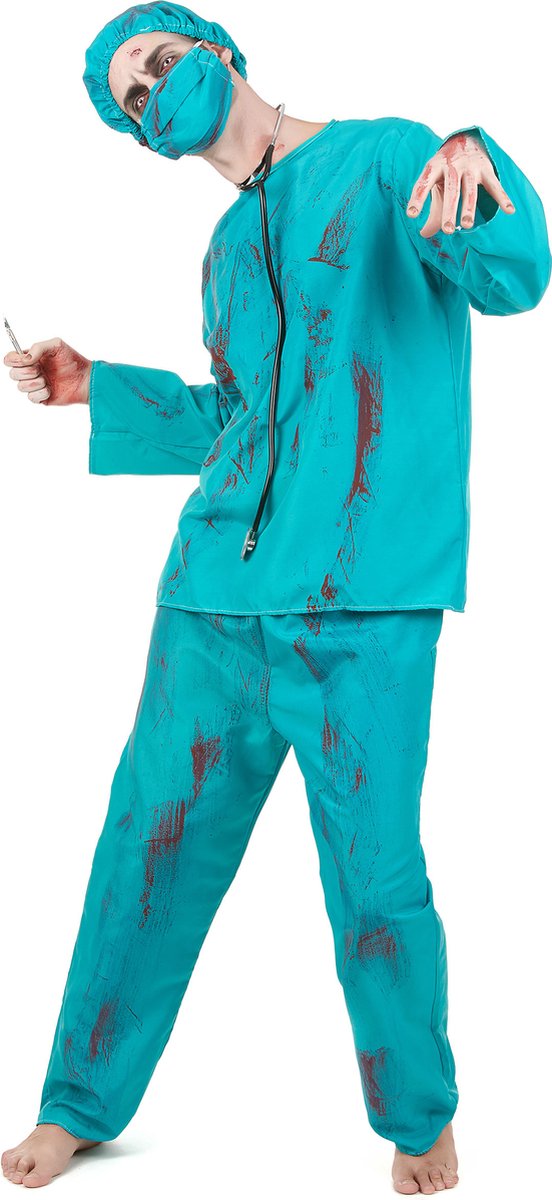   - Halloween Zombiechirurgenkostuum voor mannen