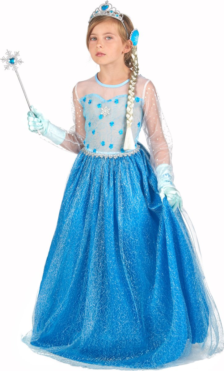   - IJsprinses vermomming en accessoires blauw meisje