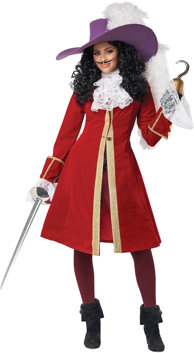   - Luxe piratenkapitein Haak kostuum voor dames