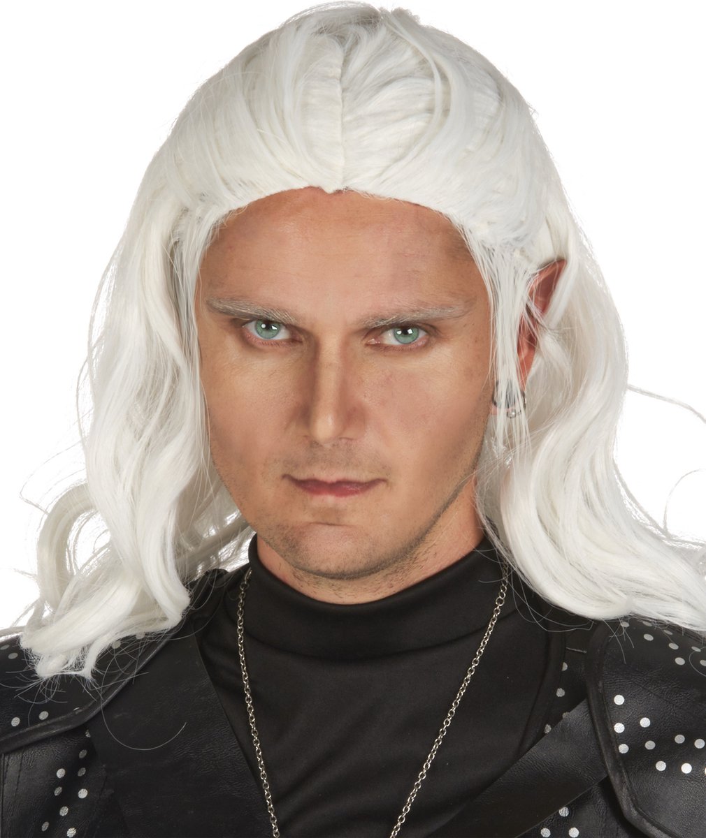   - Witte elfpruik voor volwassenen
