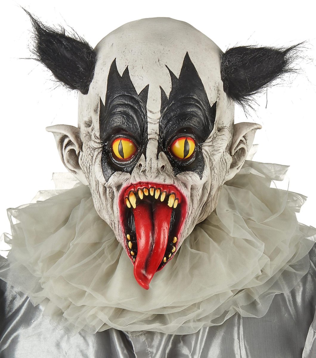   - Zwart en wit duivels clown masker voor volwassenen