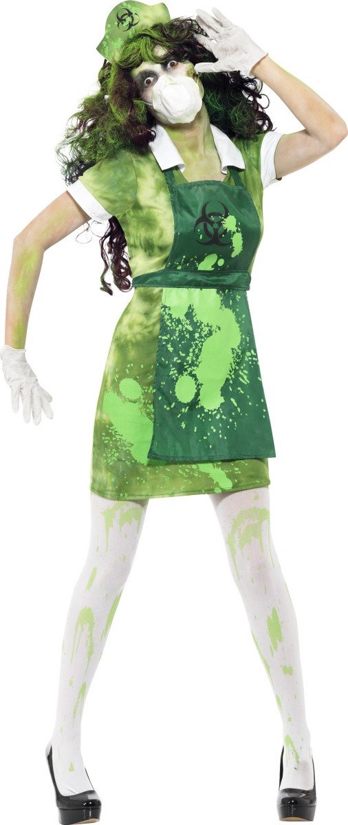 Verkleedkostuum voor dames zombie nucleaire wetenschapper Halloween artikel - Verkleedkleding