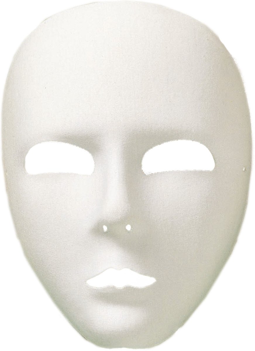 Wit masker voor volwassenen - Verkleedmasker - One size