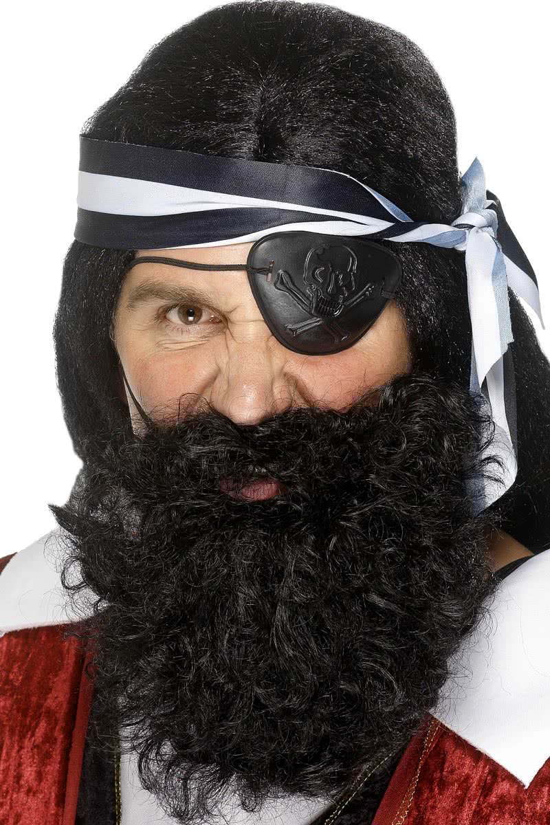 Zwarte baard voor een piraat - piratenbaard