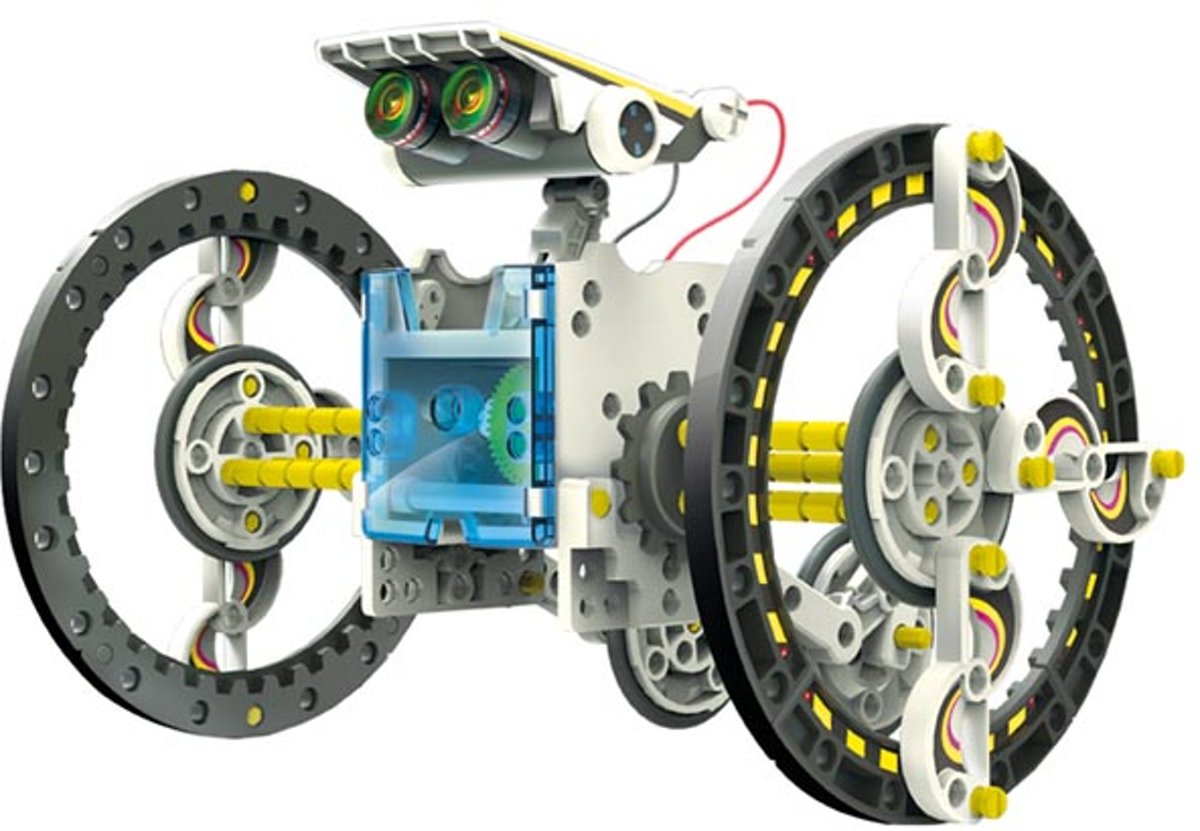 EDUCATIEVE ROBOTKIT OP ZONNE-ENERGIE - 14-IN-1