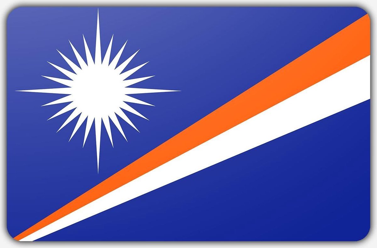 Vlag Marshalleilanden - 150 x 225 cm - Polyester