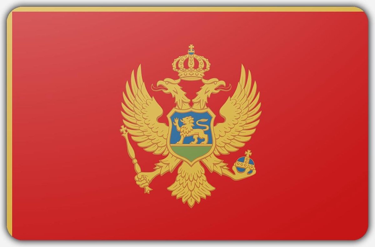 Vlag Montenegro - 100 x 150 cm - Polyester