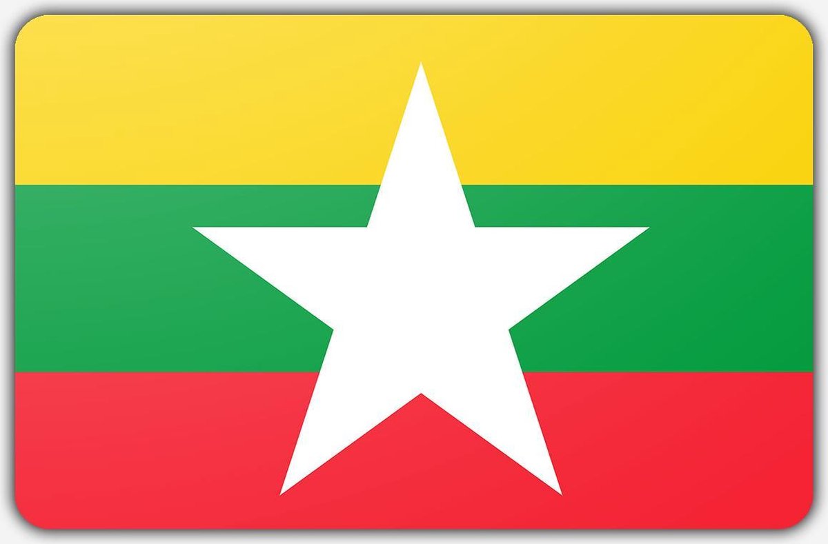 Vlag Myanmar - 150 x 225 cm - Polyester