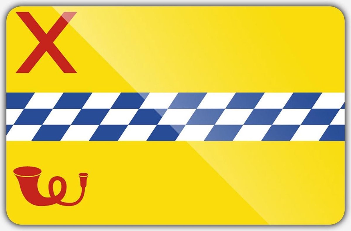 Vlag gemeente Woerden - 150 x 225 cm - Polyester