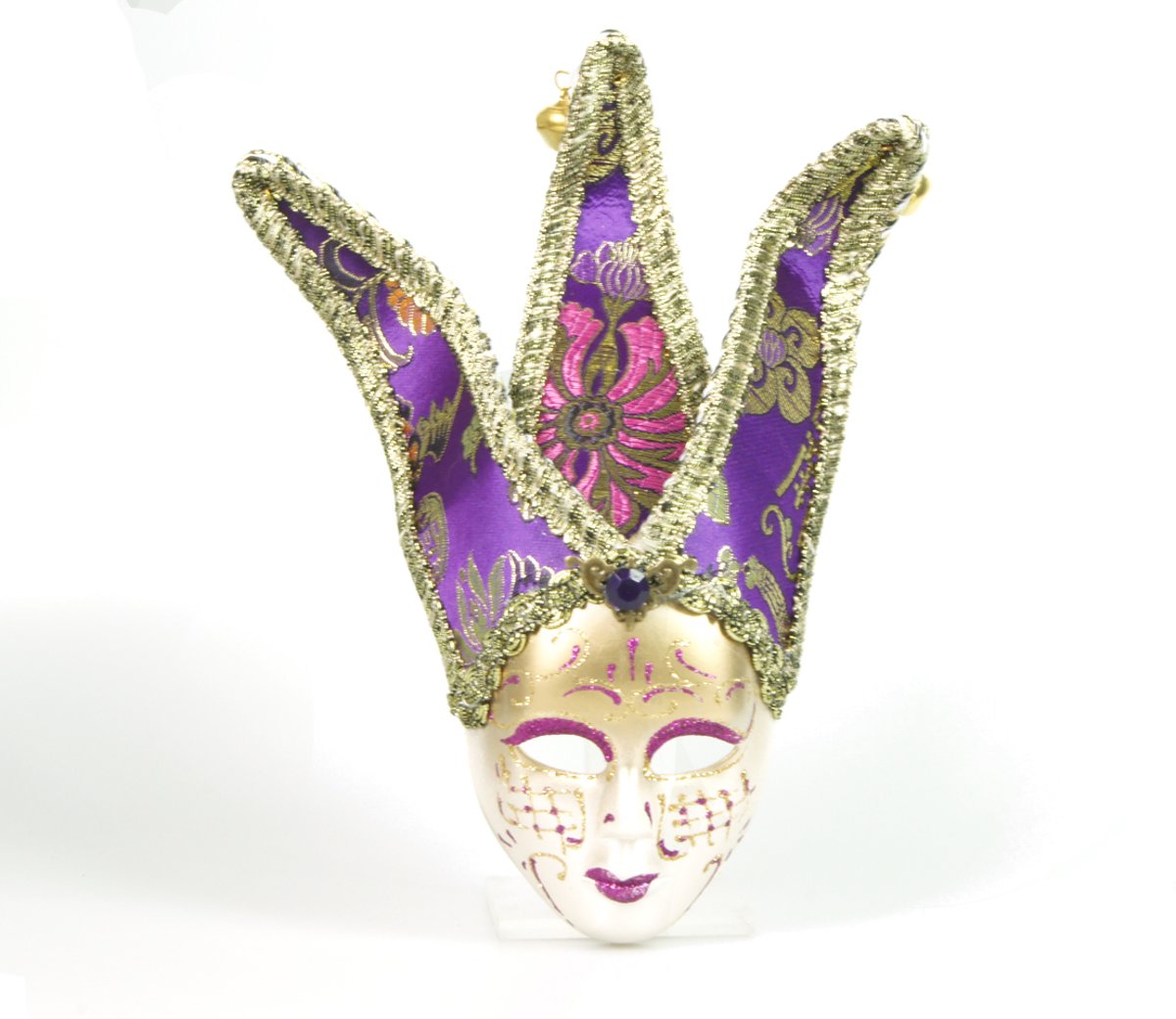 Decoratief Venetiaans masker – Paars paarse kleur - carnaval – feest- evenement – thema – italiaans – verkleed – kinderfeest – bal masquê – gemaskerd - decoratie