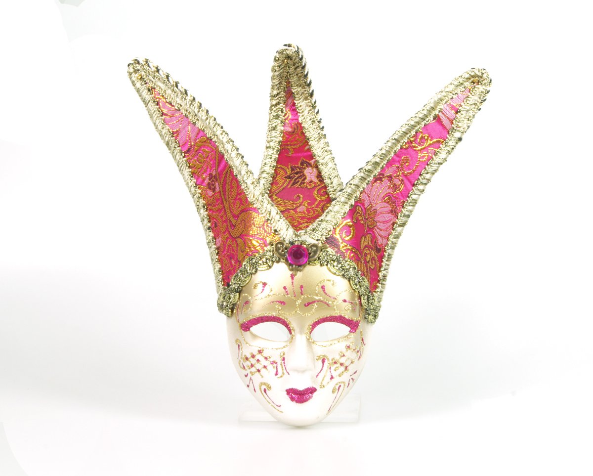 Decoratief Venetiaans masker – Roze kleur - carnaval – feest- evenement – thema – italiaans – verkleed – kinderfeest – bal masquê – gemaskerd - decoratie