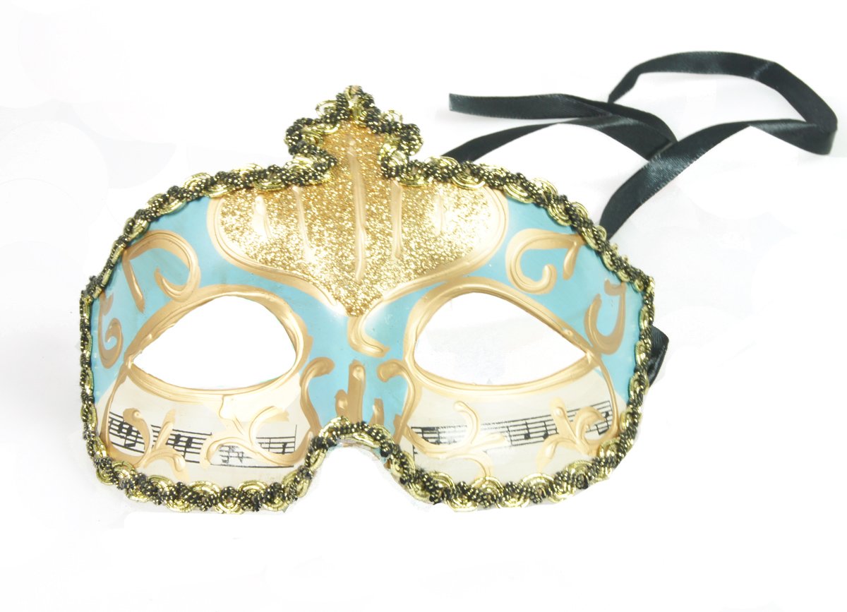 Venetiaans masker – Licht blauw blauwe kleur - carnaval – feest- evenement – thema – italiaans – verkleed – kinderfeest – bal masquê – gemaskerd