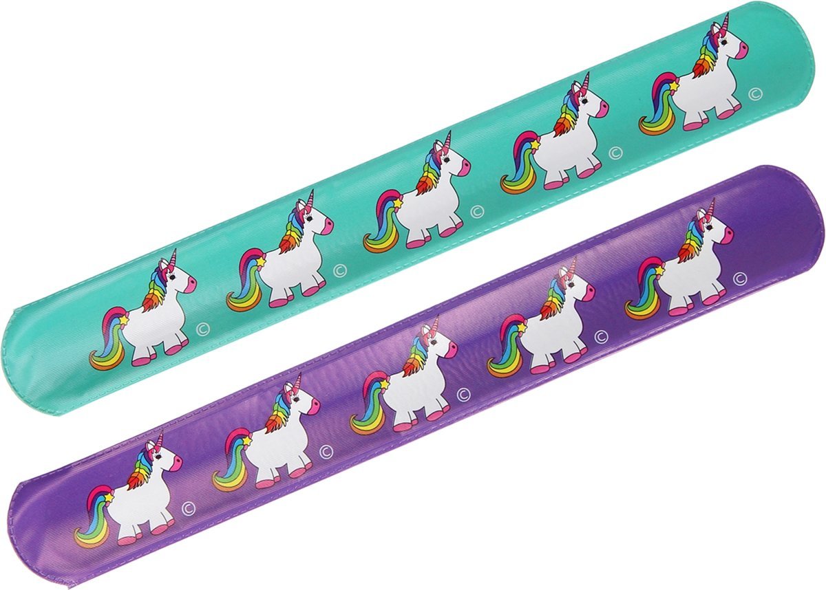 Klaparmband eenhoorn - unicorn (set van 36 stuks) - leuk als traktatie of uitdeelcadeau