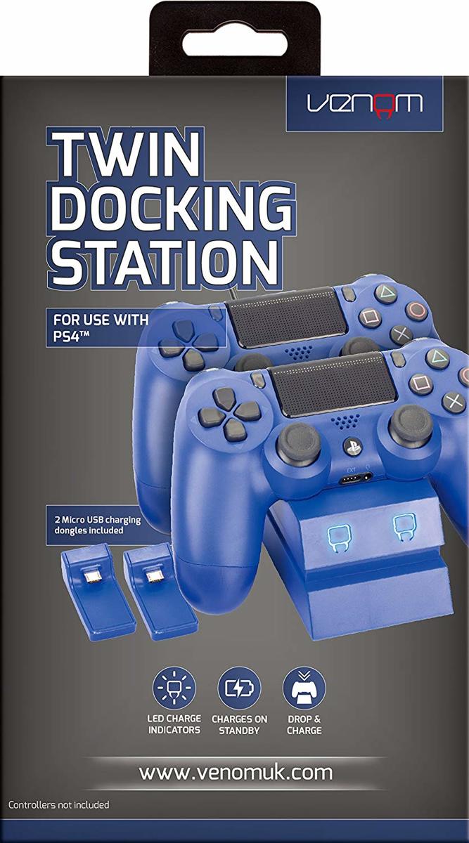 Venom Twin Docking Station for PS4 Wave Blue