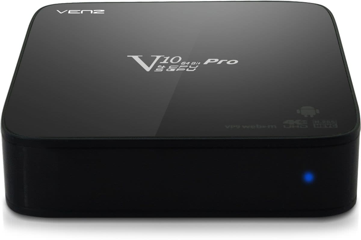 Venz Technology V10 PRO 4K Ultra HD 16GB Wi-Fi Ethernet LAN Zwart Smart TV-box