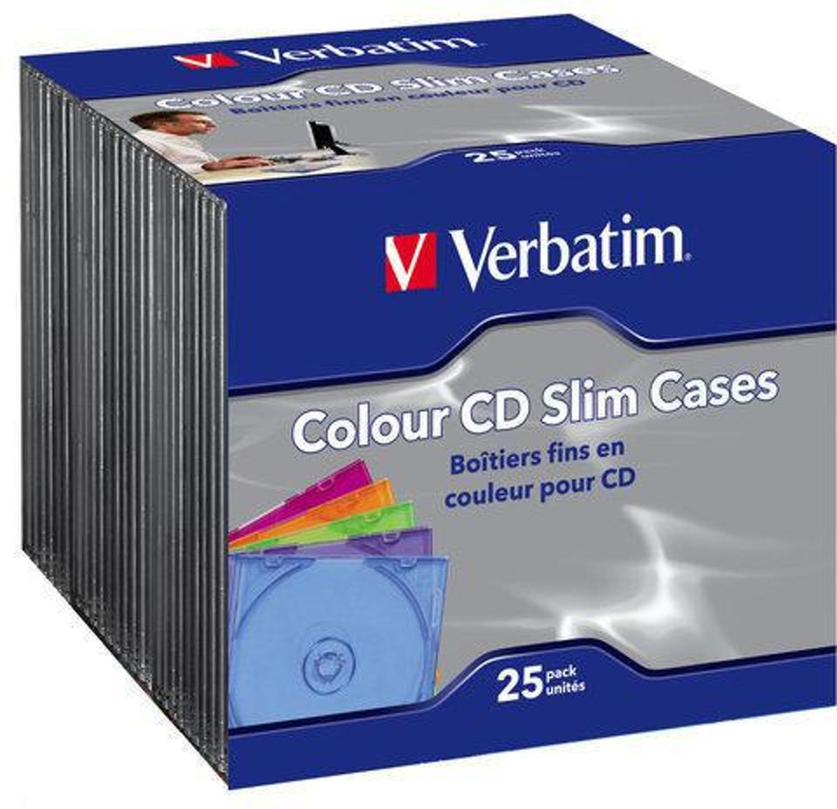 CD doosje Verbatim 25pcs Pack SlimCase colour