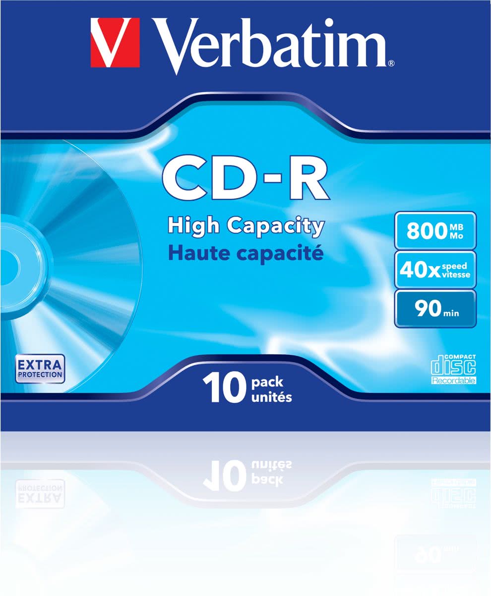 Verbatim 43428 CD-R High Capacity Schijven - 10 Stuks / Jewelcase