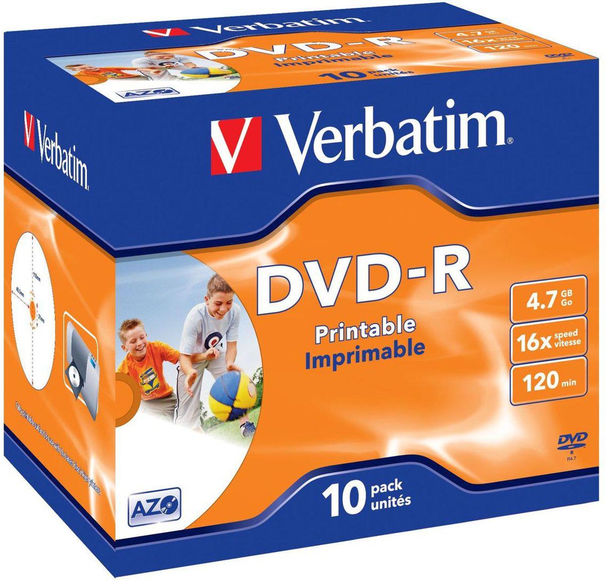 Verbatim 43521 DVD-R Wide Inkjet Printable ID Brand