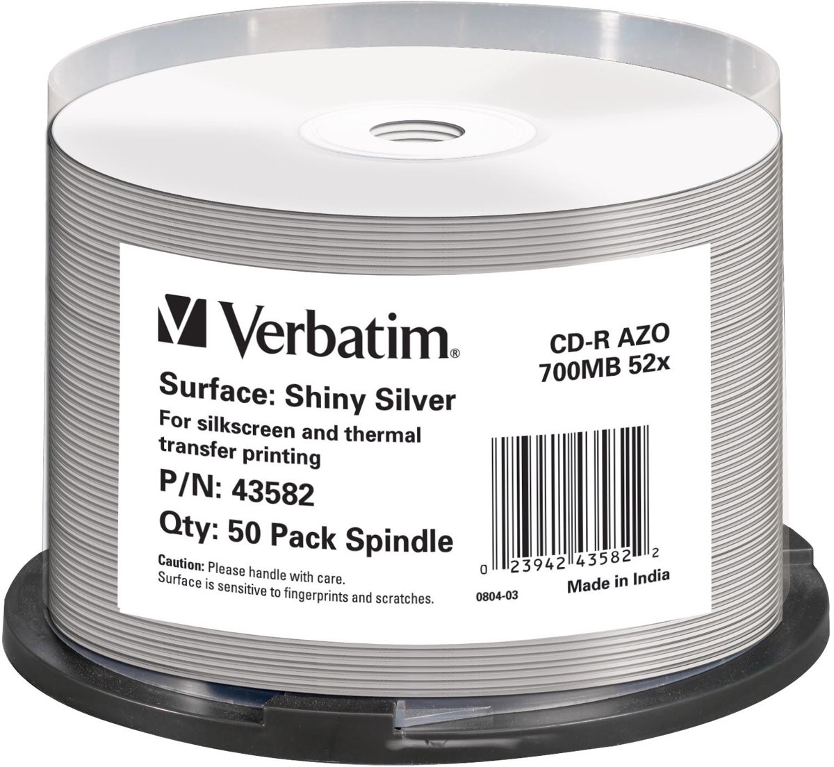 Verbatim 43582 CD-R Shiny Silver AZO Schijven - 50 Stuks / Spindel