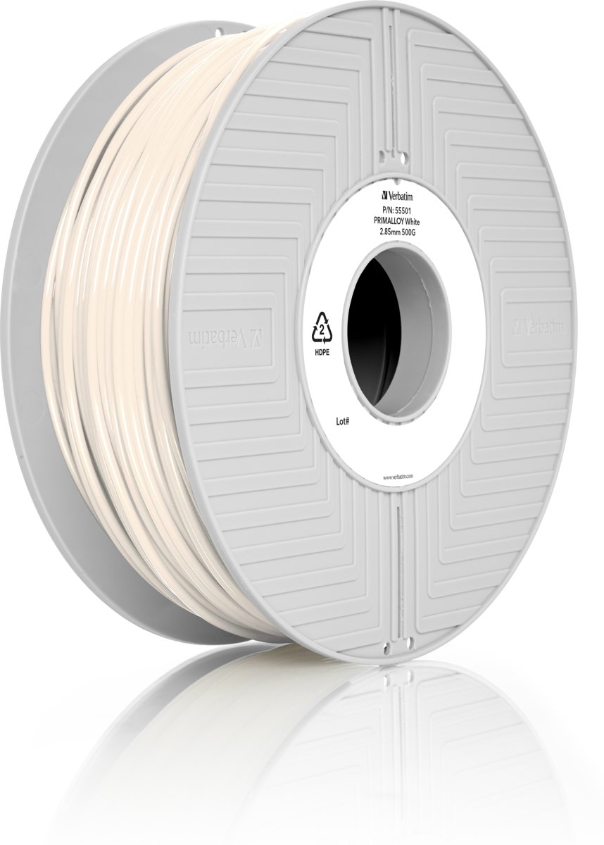 Verbatim 55501 3D Printer Filament PRIMALLOY 2.85mm 500g Wit