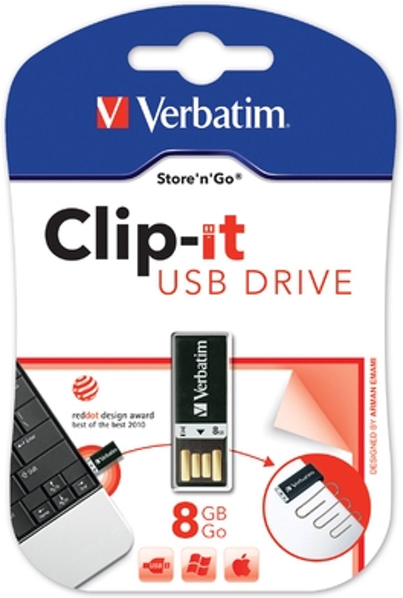 Verbatim Clip-It - USB-stick - 8 GB