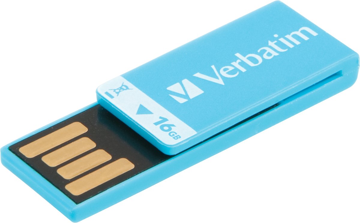 Verbatim Clip-it USB flash drive 16 GB USB Type-A 2.0 Blauw