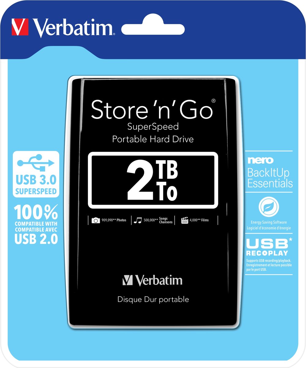 Verbatim Store n Go Portable - Externe harde schijf - 2 TB