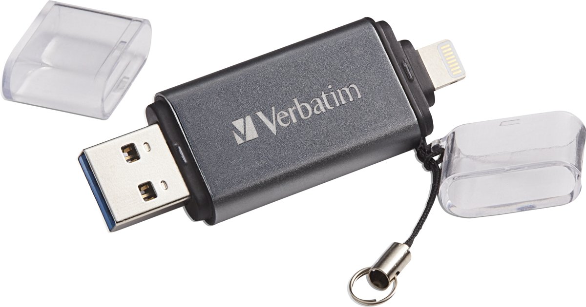 Verbatim iStore n Go 32GB USB 3.0 (3.1 Gen 1) USB-Type-A-aansluiting Grijs USB flash drive