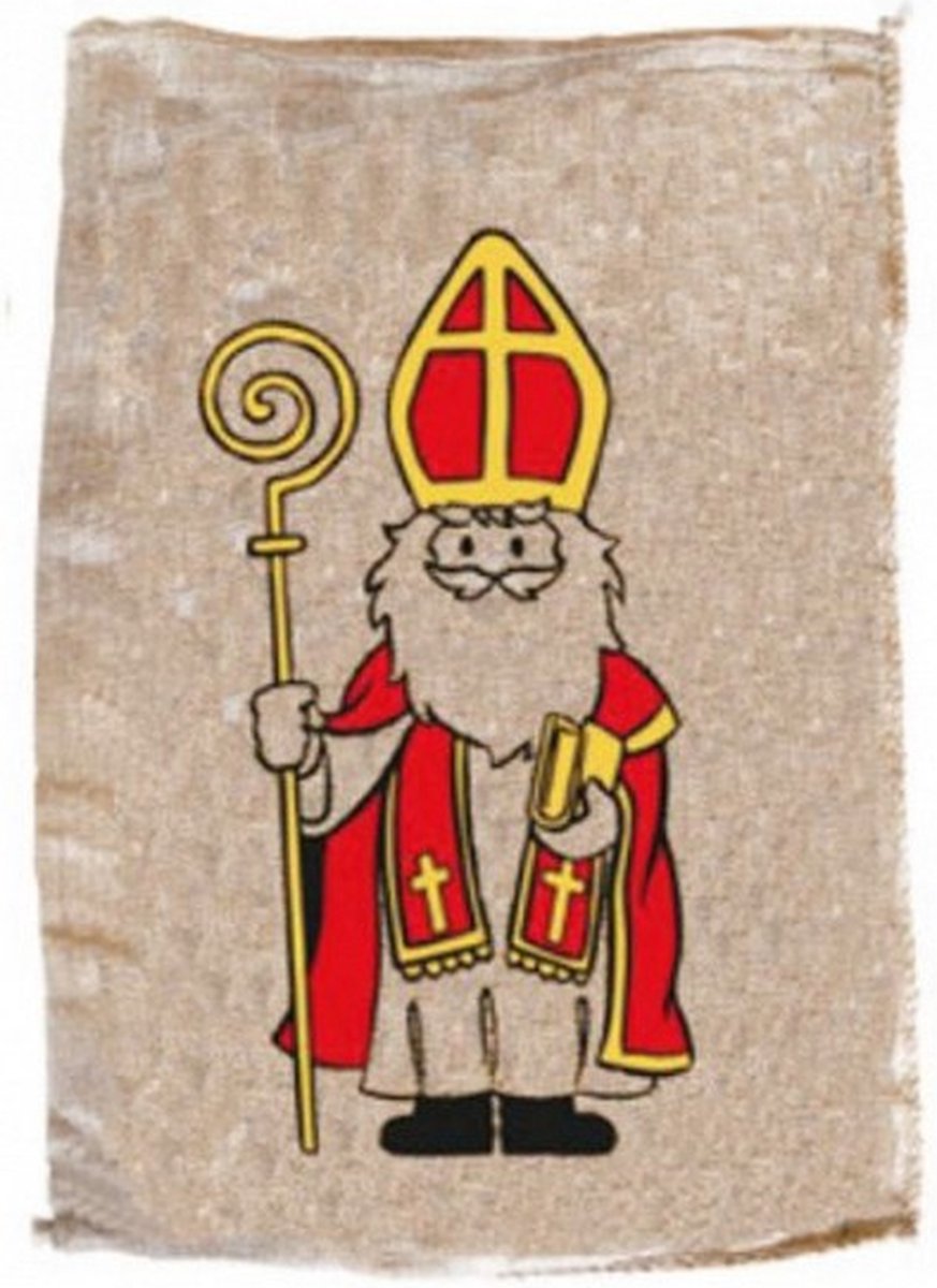 Sinterklaaszak 50 x 35 cm jute bruin