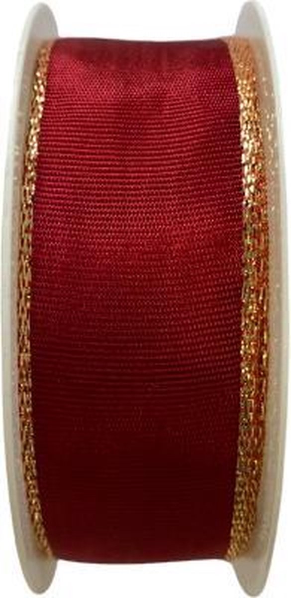 Verhaak Decoratieband Unisex 2 Meter Rood/goud