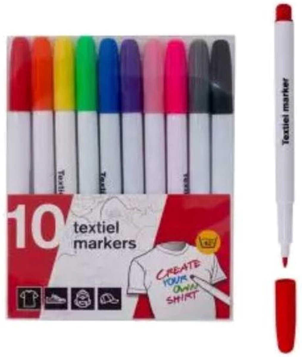 Verhaak Textielmarkers 25 Cm 10 Stuks