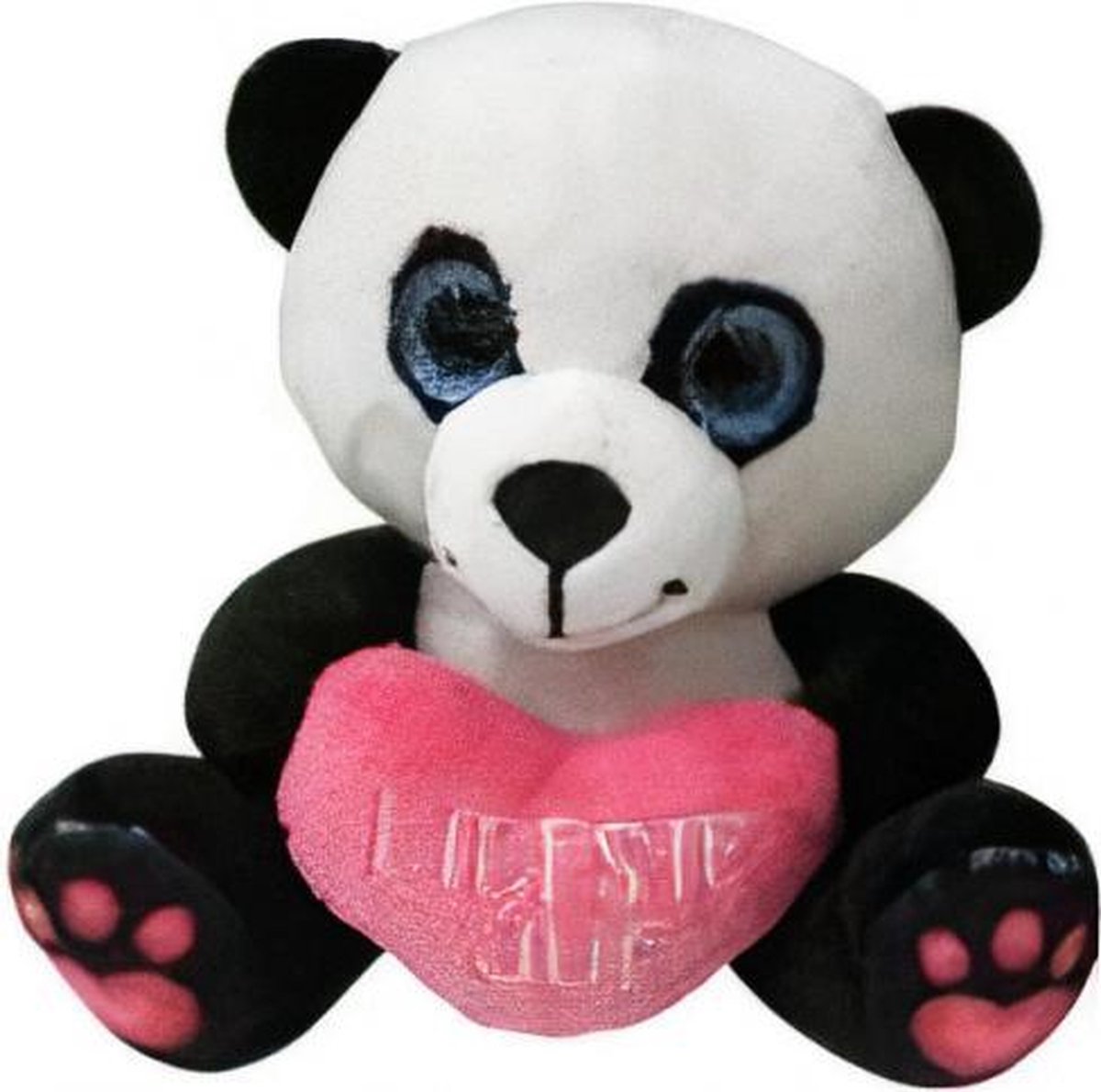 panda Liefste Juf 12 cm pluche wit/zwart