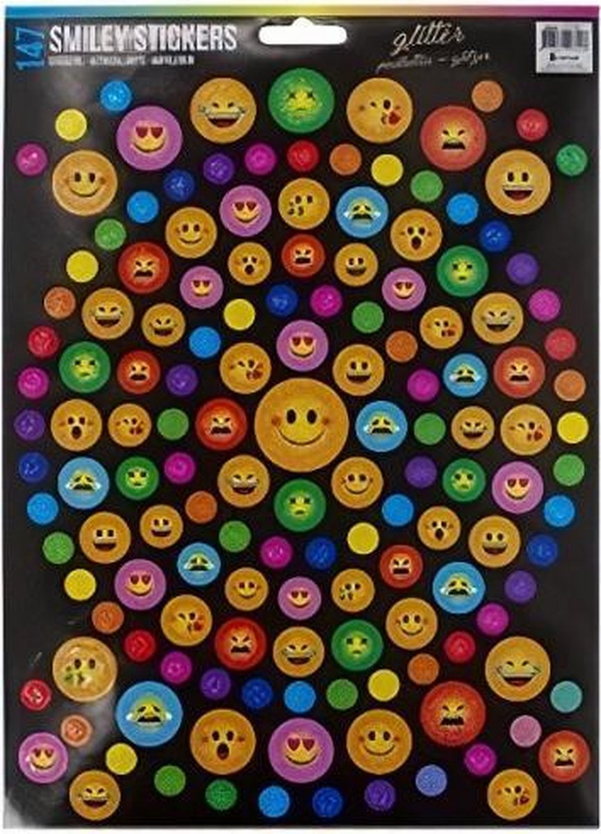 stickervel gekleurde smileys 29 x 21 cm papier