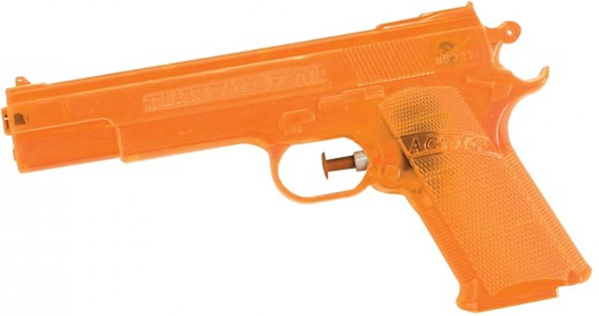 2 stuks: Waterpistool - Oranje - 20cm