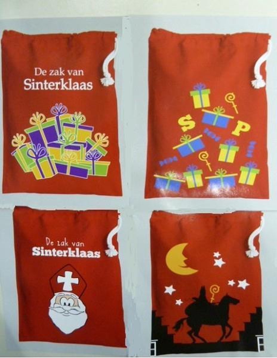 Sinterklaaszak XXL assorti printenAfmeting: 100X60 CM