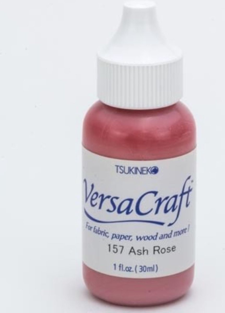 Tsukineko Versacraft 157 ash rose refill - versa craft stempelinkt navul oud roze 30 ml. - permanente inkt voor stof, papier, hout en meer