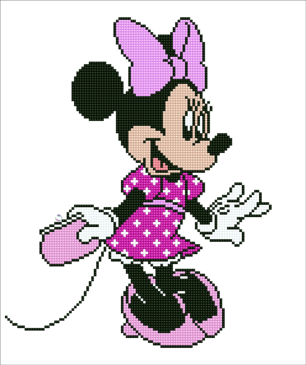 DIAMOND PAINTING VERVACO PARTIAL DISNEY MINNIE MET JUWELEN