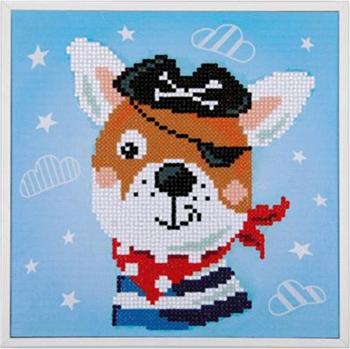 Diamond painting kit Pirate dog