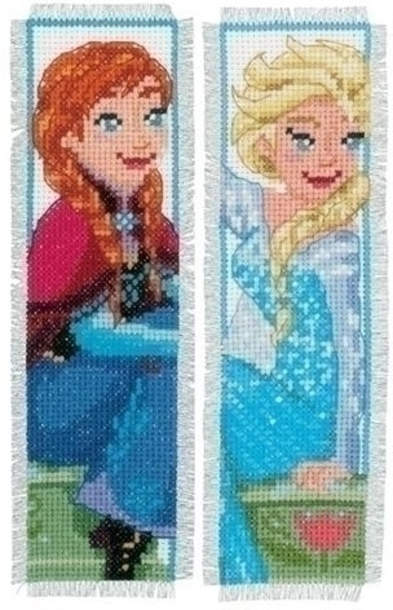 Vervaco Disney Frozen Borduurpakket bladwijzers Anna en Elsa 2st 0168474