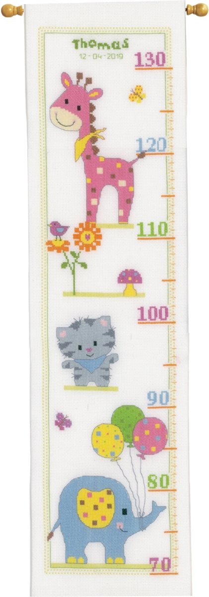 borduurpakket PN0154441 kleine vriendjes, groeimeter/meetlat